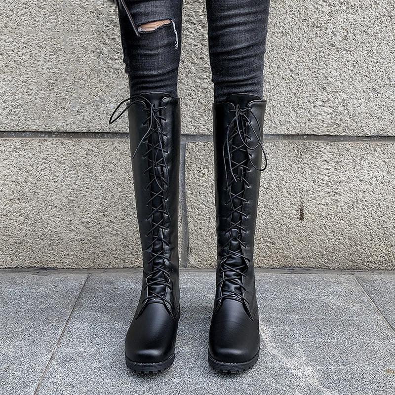 YMECHIC 2020 Winter Chunky Heels Long Knight Motorcycle Gothic Punk Lace Up Boots Black Cross Tied Women's Shoes Large Size
YMECHIC 2020 Winter Chunky Heels Long Knight Motorcycle Gothic Punk Lace Up Boots Black Cross Tied Women's Shoes Large Size
