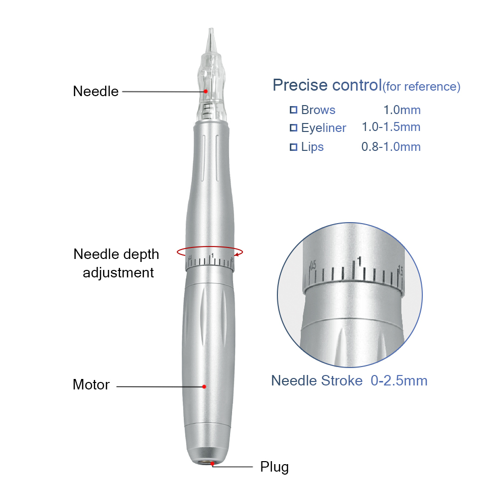 BIOMASER Permanent Makeup Rotary Machine Eyebrow Tattoo Kits Professional Pen Eyebrow Eyeliner Lip Tattoo Set 201112