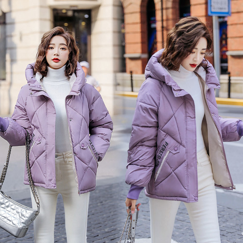GRELLER 2020 New Autumn Winter Jacket Women Parkas Hooded Thick Down Cotton Padded Female Jacket Short Winter Coat Women Outwear LJ201127