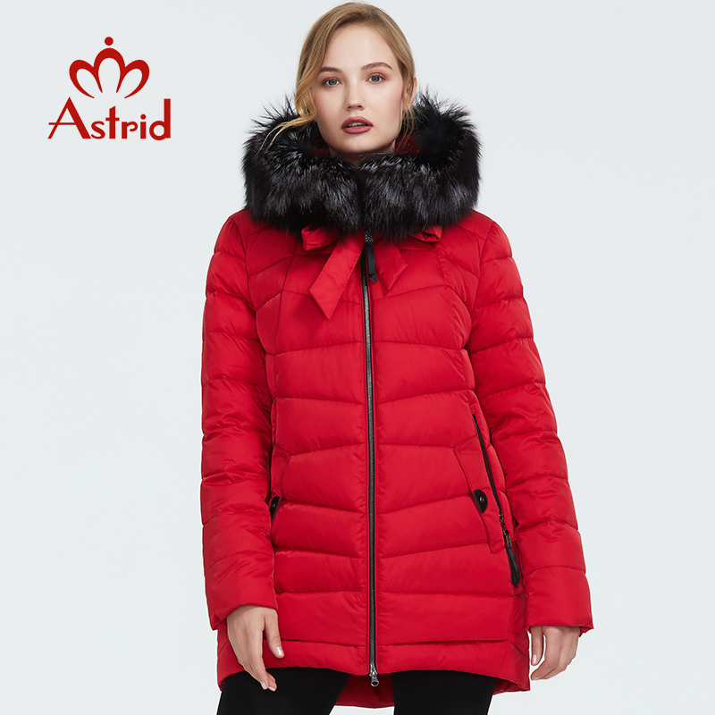 Astrid Winter new arrival down jacket women with a fur collar outerwear quality fashion medium length winter coat FR1830 200928