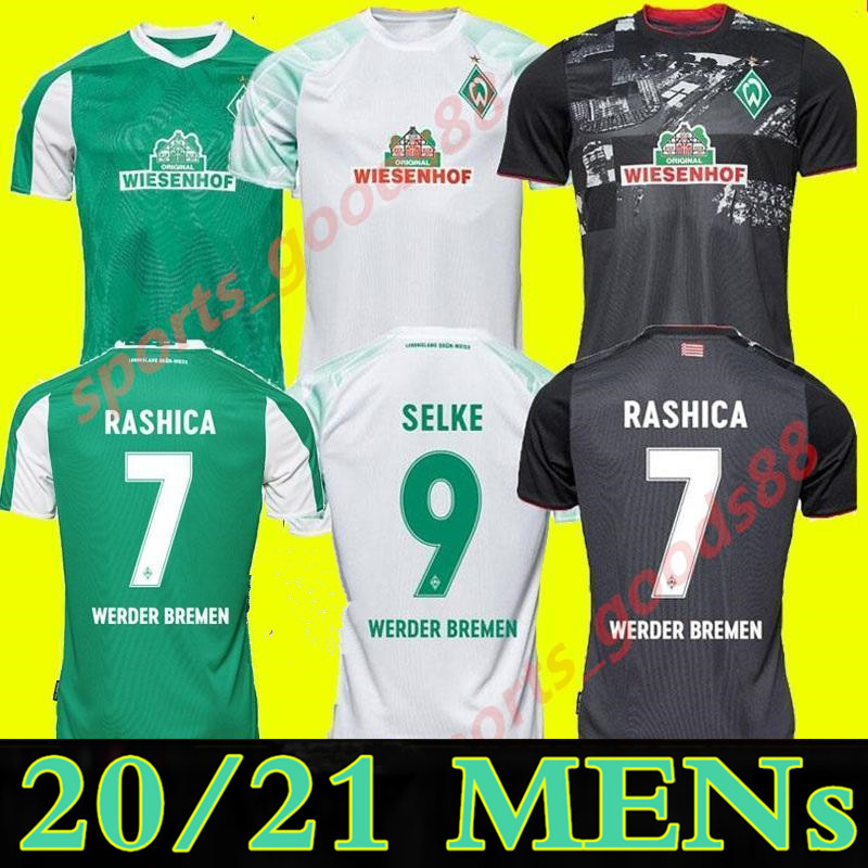Men 20 21 SV Werder Bremen city Soccer Jerseys 2020 2021 FRIEDL KLAASSEN SELKE RASHICA BARTELS Werder Bremen home Away Football shirts