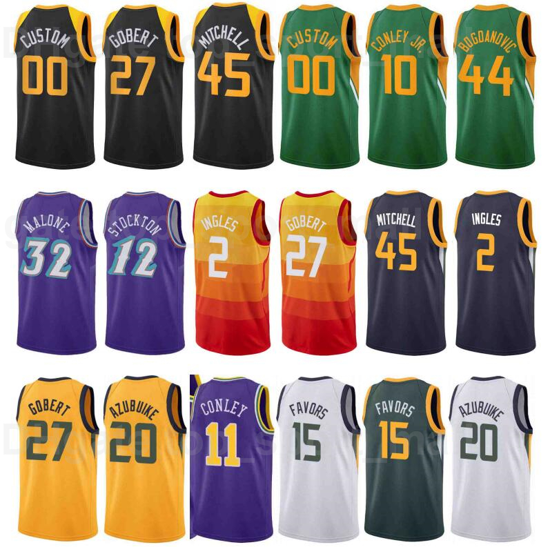 Printed Basketball Rudy Gobert Jersey 27 Donovan Mitchell 45 Mike Conley 10 Bojan Bogdanovic 44 Clarkson 00 Navy Blue Orange Purple Yellow White Green Team Color
Printed Basketball Rudy Gobert Jersey 27 Donovan Mitchell 45 Mike Conley 10 Bojan Bogdanovic 44 Clarkson 00 Navy Blue Orange Purple Yellow White Green Team Color