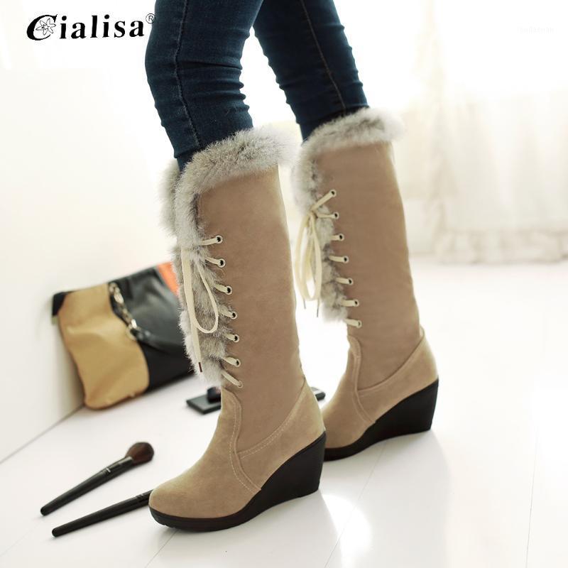 CIALISA Winter Fur Boots Super High Heels Platform Knee High Snow Boots Women 2020 Round Toe Lace Up Warm Fur Wedge Shoes1, Black
CIALISA Winter Fur Boots Super High Heels Platform Knee High Snow Boots Women 2020 Round Toe Lace Up Warm Fur Wedge Shoes1, Black