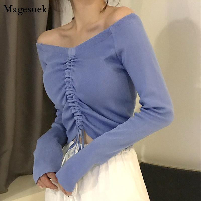 New Arrivals Slash Neck Short Sexy Crop Top Women Slim White Blouse Women Drawstring Off Shoulder Long Sleeve Shirt 12064, Black
New Arrivals Slash Neck Short Sexy Crop Top Women Slim White Blouse Women Drawstring Off Shoulder Long Sleeve Shirt 12064, Black