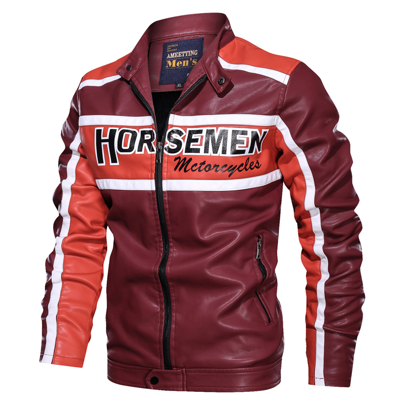 Autumn Winter Motorcycle Jacket Men Casual Stand Collar Zipper Leather Jacket Men Thick Fleece Bomber Jacket Men, Black;brown
Autumn Winter Motorcycle Jacket Men Casual Stand Collar Zipper Leather Jacket Men Thick Fleece Bomber Jacket Men, Black;brown