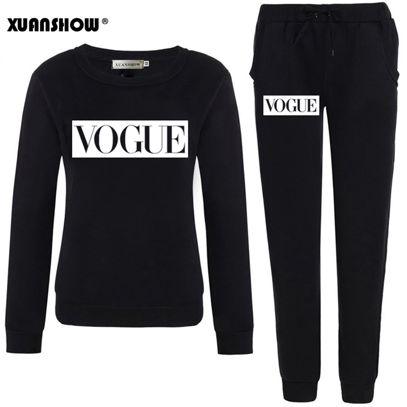 XUANSHOW Autumn Winter Women Set VOGUE Letter Print Sweatshirt+Pants Long Sleeve Tracksuits Two Piece Suit Sportswear Outfit XXL Y200110, White
XUANSHOW Autumn Winter Women Set VOGUE Letter Print Sweatshirt+Pants Long Sleeve Tracksuits Two Piece Suit Sportswear Outfit XXL Y200110, White