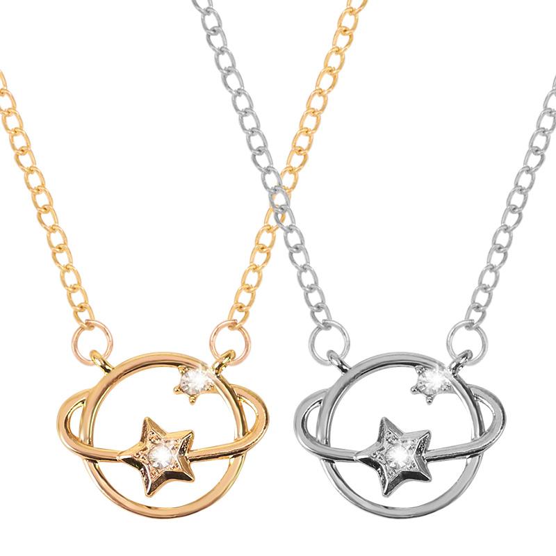 Classic Fashion Ladies Necklace Simple Round Star Inlaid Rhinestone Pendant Planet Shape Alloy Girl Student Commemorative Gift
Classic Fashion Ladies Necklace Simple Round Star Inlaid Rhinestone Pendant Planet Shape Alloy Girl Student Commemorative Gift