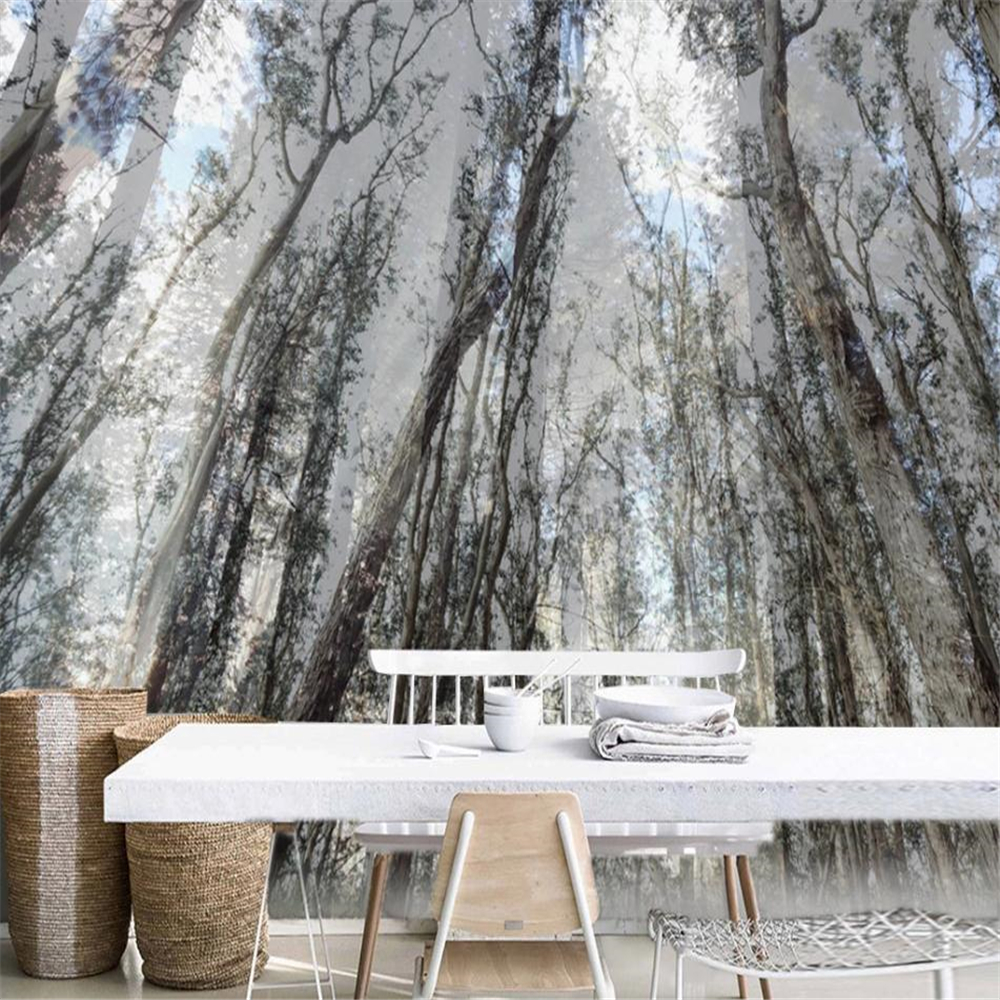3d stereoscopic wallpaper Tree forest big tree wallpapers living room background wall decoration