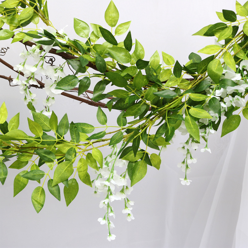 2 meters Hydrangea leaf vine wedding decorative flower wall arrangement home bathroom decoration accessories Artificial flowers