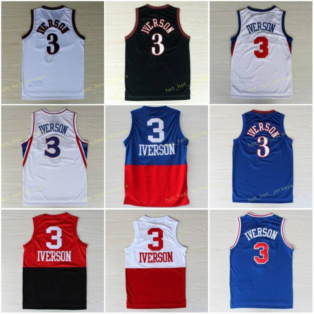 Vintage 3 Allen 3Iverson 76 Jersey Georgetown Hoyas Vintage Jerseys Uniforms Gray Black Blue White Red Stitched, As
Vintage 3 Allen 3Iverson 76 Jersey Georgetown Hoyas Vintage Jerseys Uniforms Gray Black Blue White Red Stitched, As