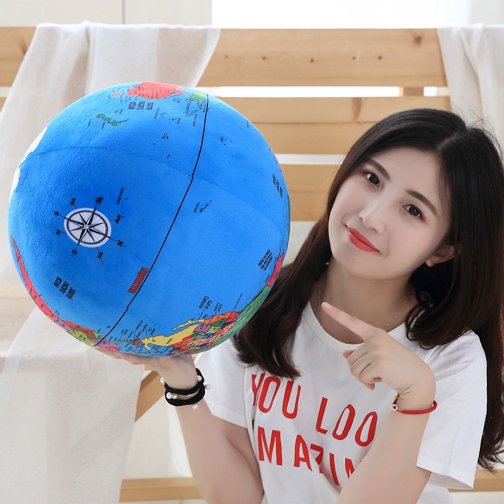 Simulation Globe Tellurion Plush Toy Filled Toy Sofa Pillow Cushion Children's Toys Gift Office Decoration Home Decoration T200901