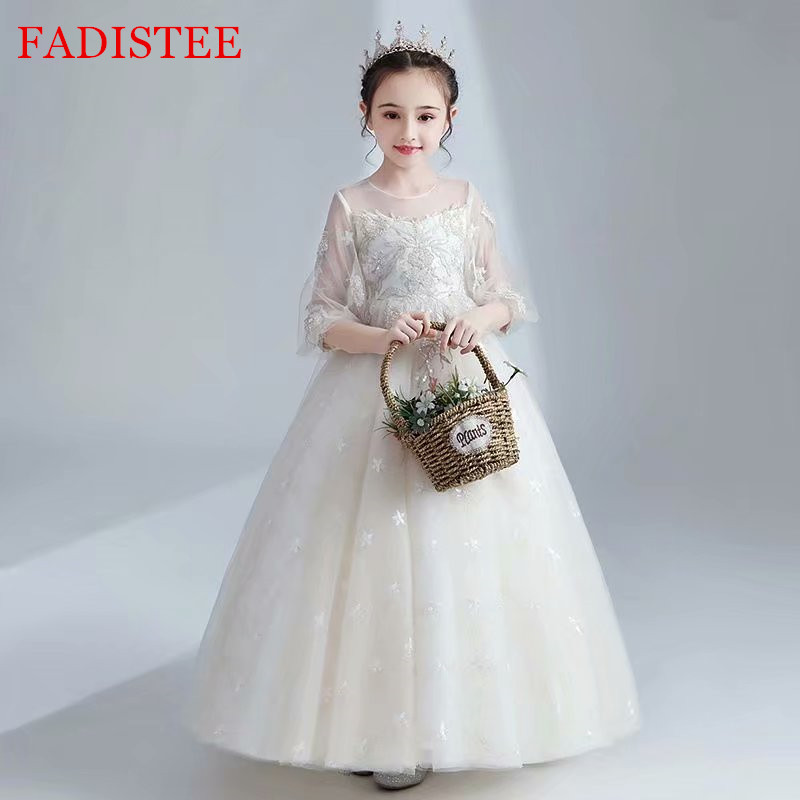 FADISTEE champagne ankle-length tulle Pretty Flower Girl Dresses vestidos lace Baby Girl Infant Dress Kids Formal Wear girls dress
FADISTEE champagne ankle-length tulle Pretty Flower Girl Dresses vestidos lace Baby Girl Infant Dress Kids Formal Wear girls dress