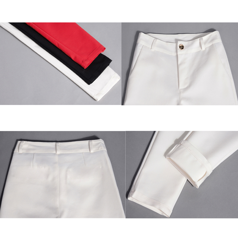 Women Slim Elastic 95 Cotton pencil pants Autumn Casual office wear Elegant Business leggings Female trousers Suit 201109