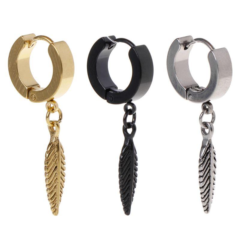 Dangle & Chandelier 1pc Arrival Punk Earrings Fashion Feather Pendant Personality Titanium Steel Buckle Women Men Jewelry Decoration Charms
Dangle & Chandelier 1pc Arrival Punk Earrings Fashion Feather Pendant Personality Titanium Steel Buckle Women Men Jewelry Decoration Charms