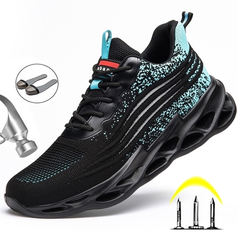 Anti-puncture Boot Male Indestructible Sneakers Comfort Steel Toe Safety Shoes Work Boots Men Y200915