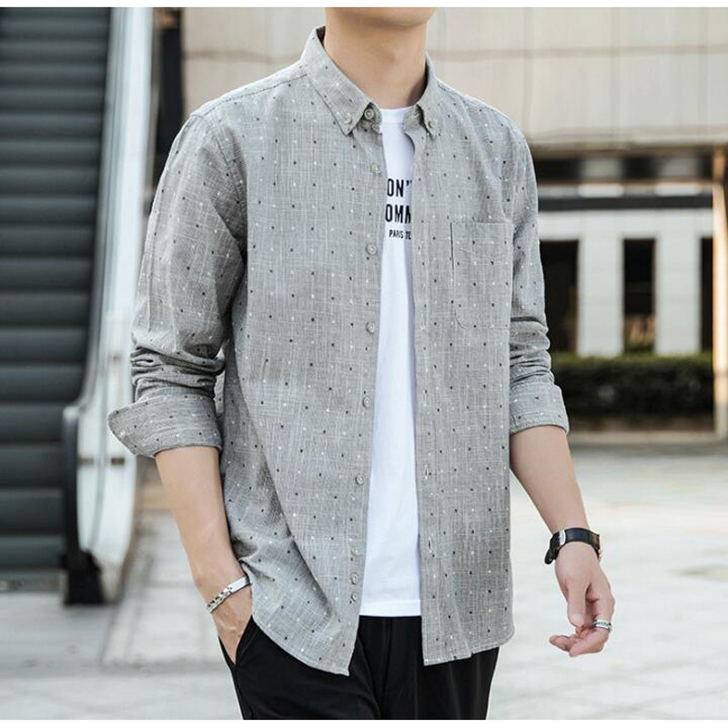 2021 New Men Long Slender Shirts Dot Classic Dot-fit Comfort Tum-down Casual Shirt Male Tops Cd6l, Grey
2021 New Men Long Slender Shirts Dot Classic Dot-fit Comfort Tum-down Casual Shirt Male Tops Cd6l, Grey