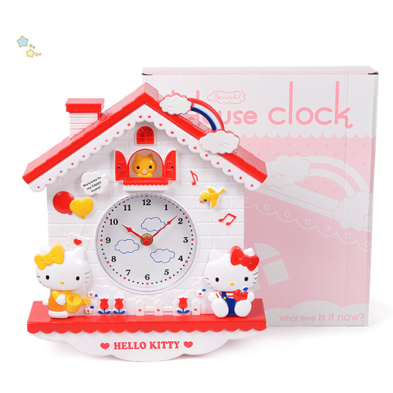 12 Inch Cartoon My Melody Swing Kids Girls Wall Quartz Clock Home Decro for Bedroom Liveroom Y200109
