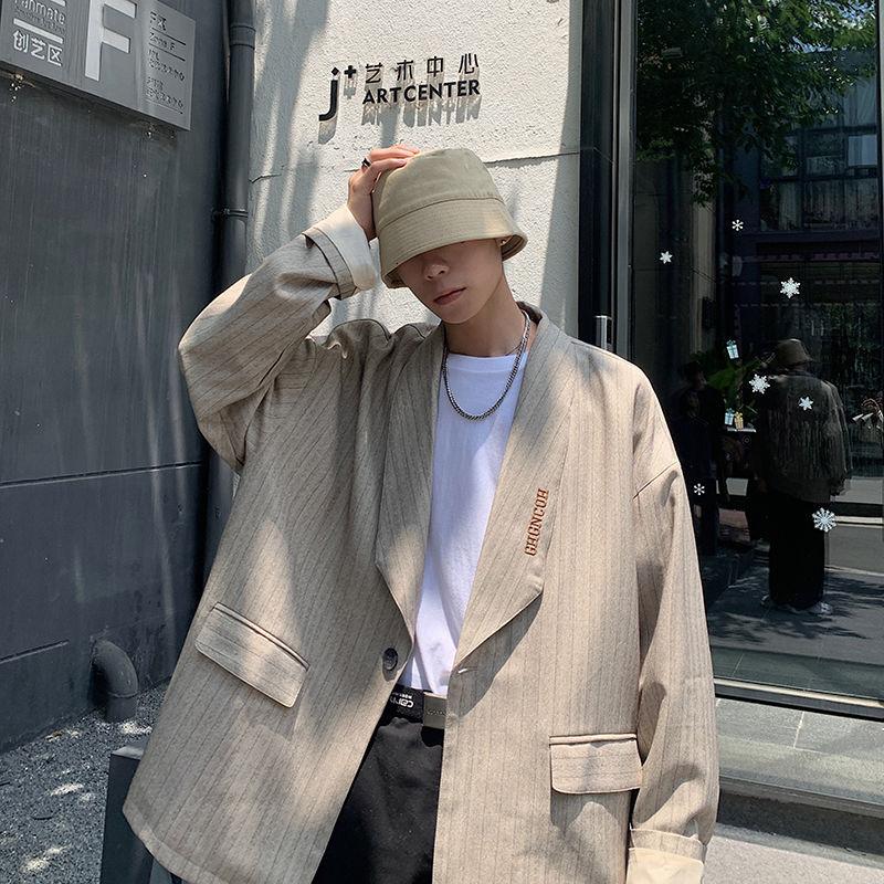2020 Autumn And Winter New Youth Popular Korean Version Of Pure Color Embroidery Striped Suit Fashion Casual Top -2XL, Brown
2020 Autumn And Winter New Youth Popular Korean Version Of Pure Color Embroidery Striped Suit Fashion Casual Top -2XL, Brown
