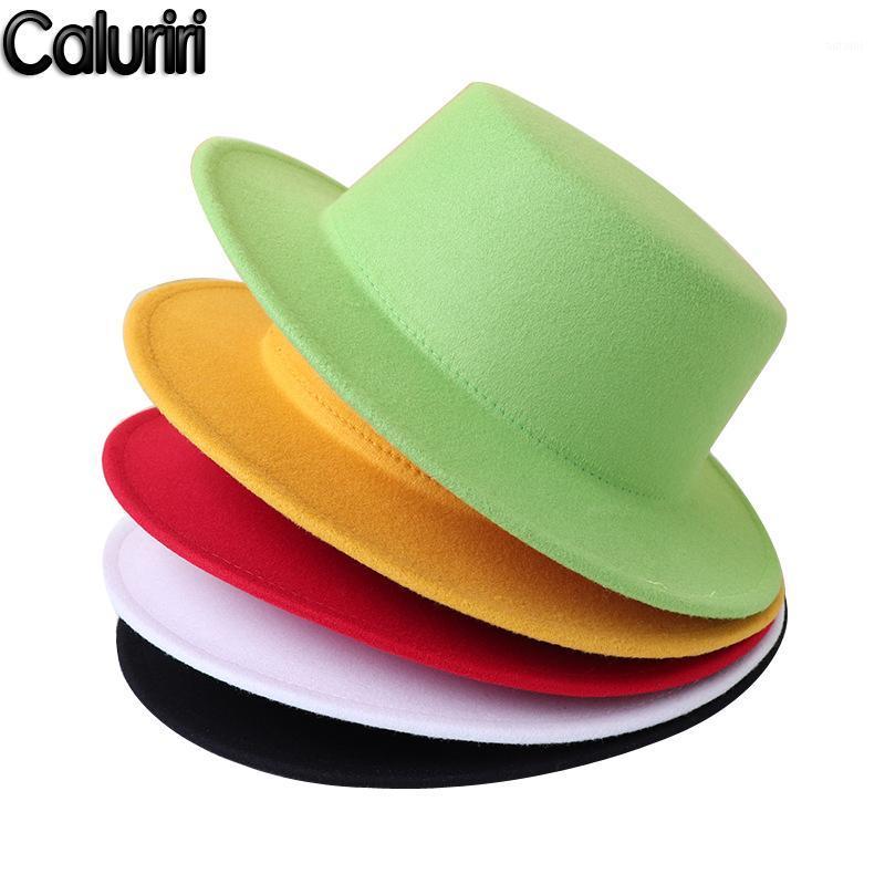 Caluriri Hot Sale Spring and Autumn Unisex Top Hat Lady English Wool Felt Hat Flat Top Gentleman Retro Solid Color Bowler1, White
Caluriri Hot Sale Spring and Autumn Unisex Top Hat Lady English Wool Felt Hat Flat Top Gentleman Retro Solid Color Bowler1, White