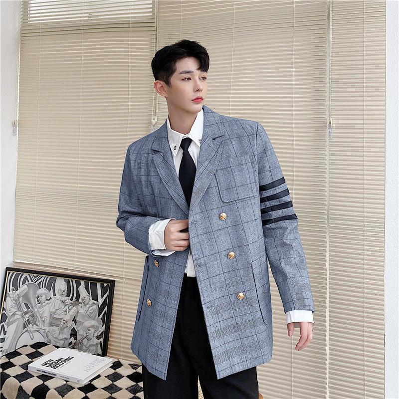 2020 autumn fashion suit coat hot net red British college style retro plaid men's trend casual gray Best costume Free shipping
2020 autumn fashion suit coat hot net red British college style retro plaid men's trend casual gray Best costume Free shipping