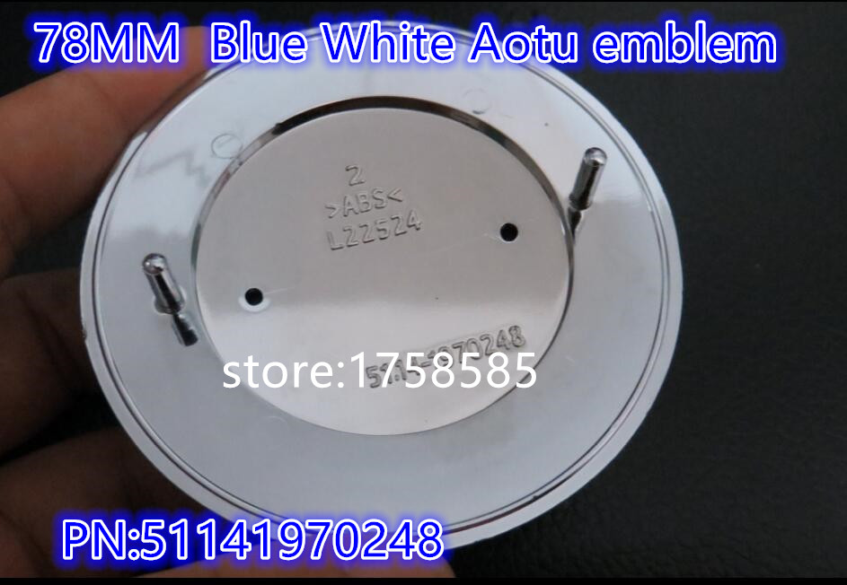 Car stying Blue White 10pcs 78mm FOR BMW Car Emblem Badge Hood Front Trunk Logo With Lable bag Hight Quality STICKERS