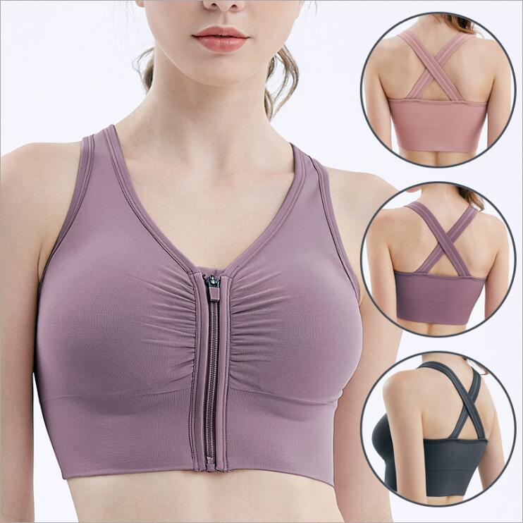 Front Zipper Closure Yoga Bra Beautiful Cross Back Bra Sports Tops Women Shockproof Push Up Running Fitness Bras without Wire, Pink
Front Zipper Closure Yoga Bra Beautiful Cross Back Bra Sports Tops Women Shockproof Push Up Running Fitness Bras without Wire, Pink