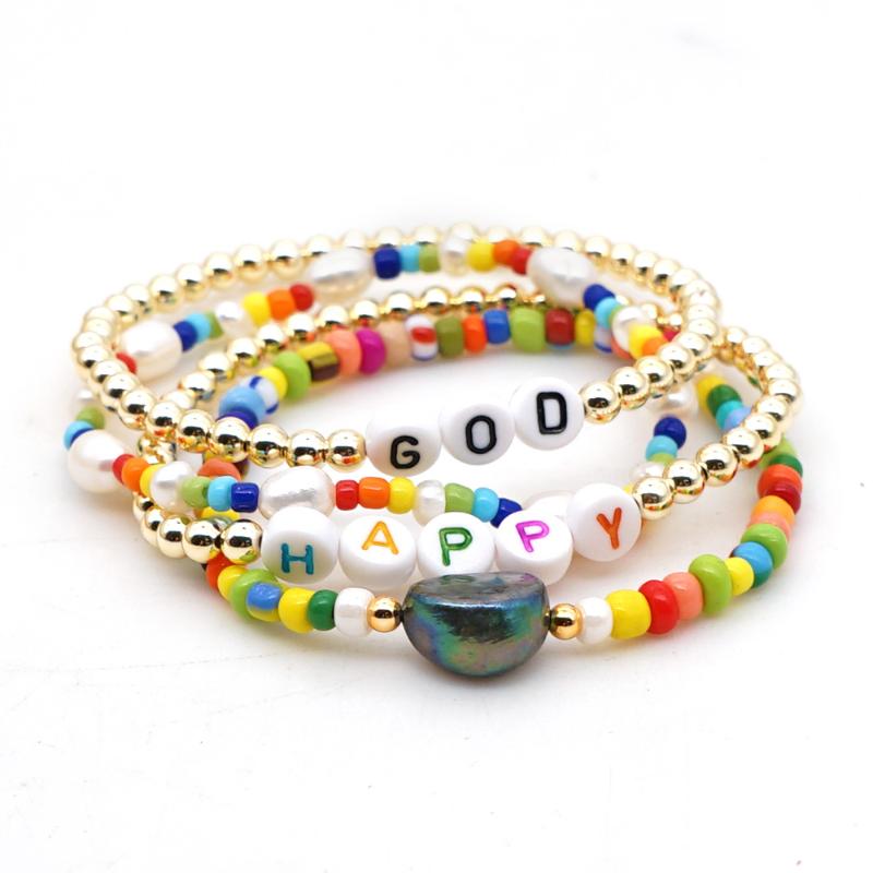 Go2boho Rainbow Letter Bracelets Natural Pearl Bracelet Jewelry Woman Japanese Fadeless Golden Beads Fashion Handmade Pulseras
Go2boho Rainbow Letter Bracelets Natural Pearl Bracelet Jewelry Woman Japanese Fadeless Golden Beads Fashion Handmade Pulseras