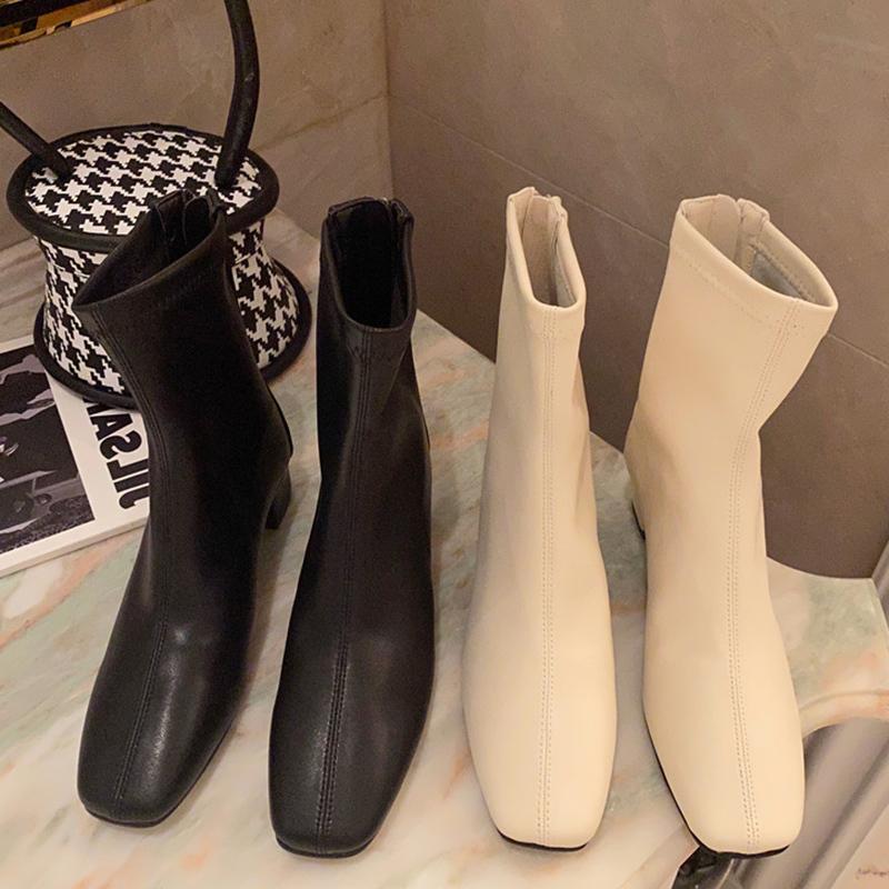 Elegant 2020 Women Beige Thick High Heels Ankle Boots Designer Soft Leather Zippers Sock Boots Vintage Lady Low Heel Shoes, Black
Elegant 2020 Women Beige Thick High Heels Ankle Boots Designer Soft Leather Zippers Sock Boots Vintage Lady Low Heel Shoes, Black