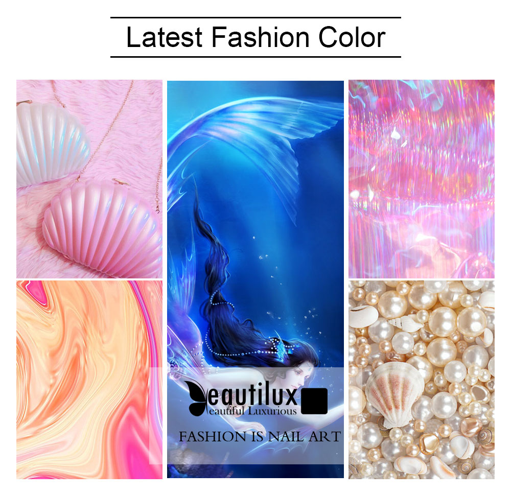 Nail Gel Beautilux Mermaid Polish Shell Pearl Color Gels Nails Art Varnish Soak Off UV Semi Permanent Lacquer 10ml