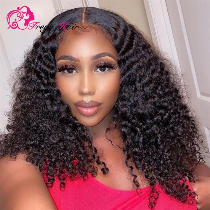 Deep Curly Lace Front Human Hair Wigs with Baby Hair Natural Color Middle Part Pre Plucked Lace Frontal Wigs Remy, 4x4
Deep Curly Lace Front Human Hair Wigs with Baby Hair Natural Color Middle Part Pre Plucked Lace Frontal Wigs Remy, 4x4