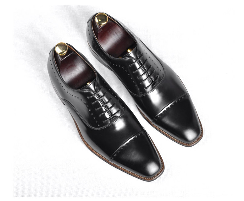 Handmade genuine leather men's business dress shoes England square head Derby fashion three joint wedding shoes Goodyear, As pic
Handmade genuine leather men's business dress shoes England square head Derby fashion three joint wedding shoes Goodyear, As pic