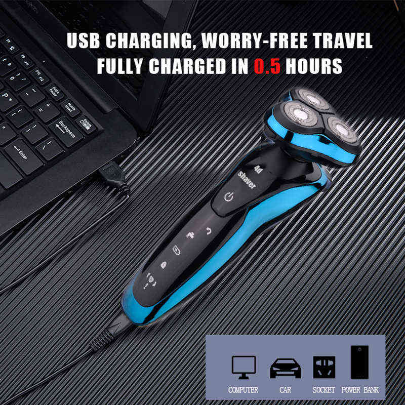 ZOZEN Razor Electric Shaver For Men Men's Shaver Shaving Machine Men Electric Razor Smart Rechargeable Shaver Razor Washable 220112