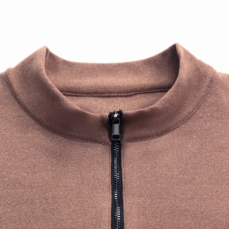 Thick Warm Bottoming Shirt Half Zip Pullover New Fashion T Shirts For Men Trends Tops Long Sleeve Tshirts Men Clothes 201203