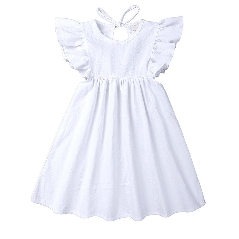 Summer Girls' Dress Temperament Casual Flying Sleeve Lace Party Princess Dress Children'S Baby Kids Girls Clothing, Mx002 blue
Summer Girls' Dress Temperament Casual Flying Sleeve Lace Party Princess Dress Children'S Baby Kids Girls Clothing, Mx002 blue