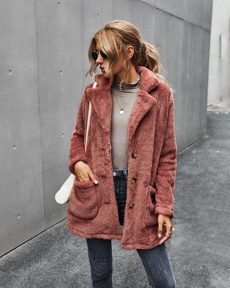 Women' Winter Coat Lady Solid Color Lapel Plush Jacket Long-Sleeved Single-breasted Coat Plus Vvelvet Thick Casual Jacket Women, Khaki
Women' Winter Coat Lady Solid Color Lapel Plush Jacket Long-Sleeved Single-breasted Coat Plus Vvelvet Thick Casual Jacket Women, Khaki