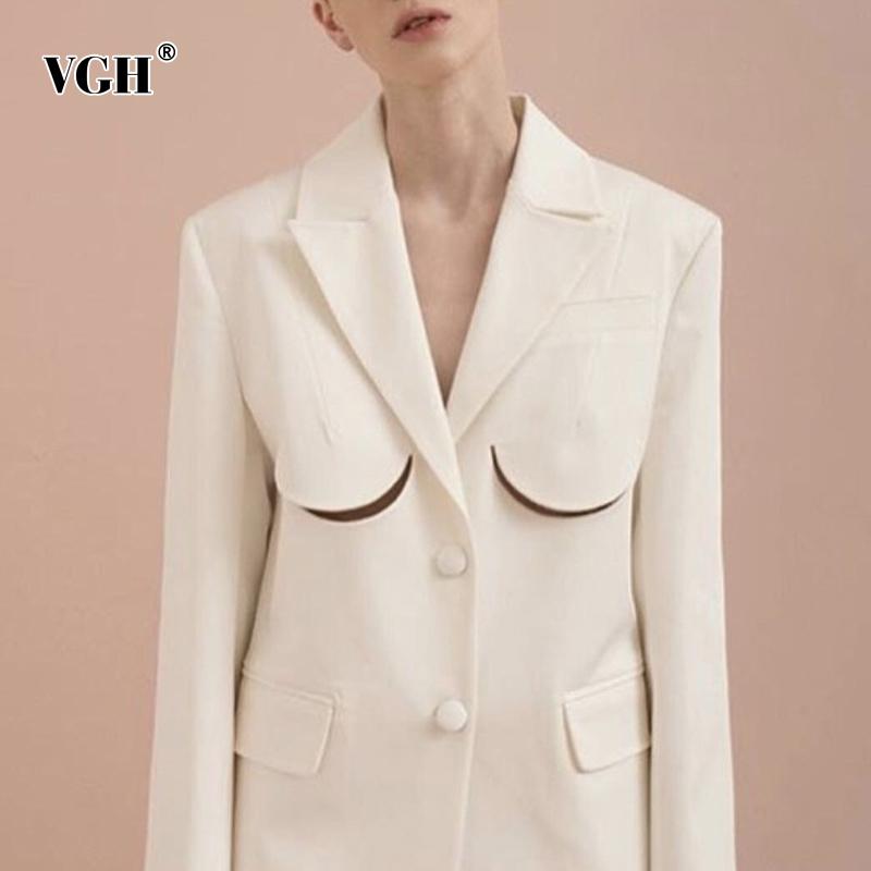 VGH Casual Loose Tweed For Women Lapel Long Sleeve White Hollow Out Elegant Large Size Coats Female Fashion Clothing 2020 Autumn
VGH Casual Loose Tweed For Women Lapel Long Sleeve White Hollow Out Elegant Large Size Coats Female Fashion Clothing 2020 Autumn