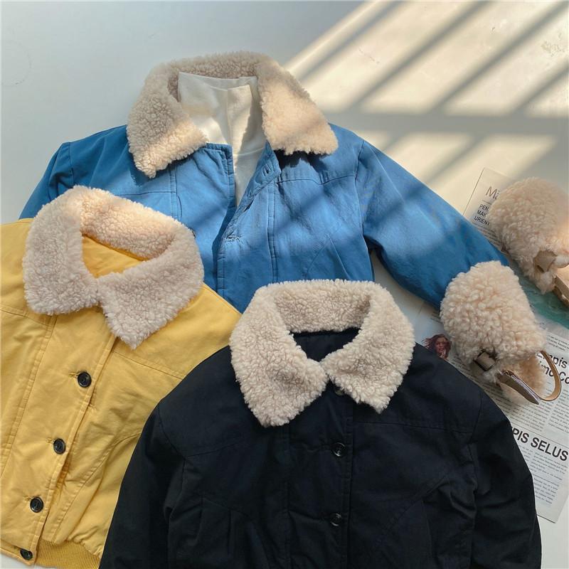 2020 New Boys and Girls Solid Color Fur Collar Coat Winter Children's Padded Jackets Fashion Loose Warm Tops Toddler Kids 1-7Y, Blue 
2020 New Boys and Girls Solid Color Fur Collar Coat Winter Children's Padded Jackets Fashion Loose Warm Tops Toddler Kids 1-7Y, Blue