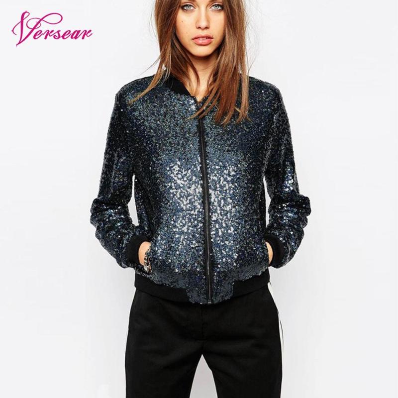 Women Coat Bomber Jacket Long Sleeve Zipper Streetwear Casual Loose Glitter Outerwear New Fashion Sequin Autumn Coat Female, Black
Women Coat Bomber Jacket Long Sleeve Zipper Streetwear Casual Loose Glitter Outerwear New Fashion Sequin Autumn Coat Female, Black
