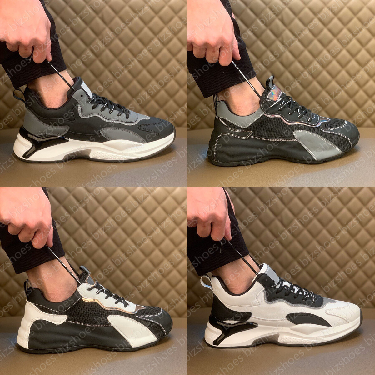 VIR Sneakers Mens Casual Shoes Cowhide Low-Top Technical Trainers Vintage Chaussures Lace-Up Flat Luxurys Designers inside sheepskin Runner, 01
VIR Sneakers Mens Casual Shoes Cowhide Low-Top Technical Trainers Vintage Chaussures Lace-Up Flat Luxurys Designers inside sheepskin Runner, 01