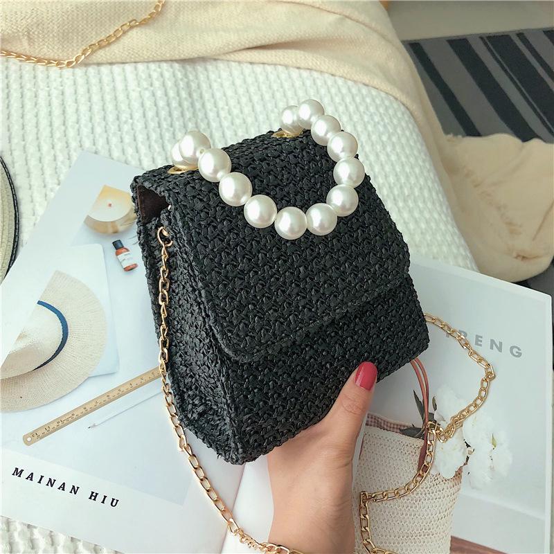 2021 summer new woven women's bag chain Single Shoulder Messenger Bag ethnic Wind Grass Woven For Women, Black
2021 summer new woven women's bag chain Single Shoulder Messenger Bag ethnic Wind Grass Woven For Women, Black
