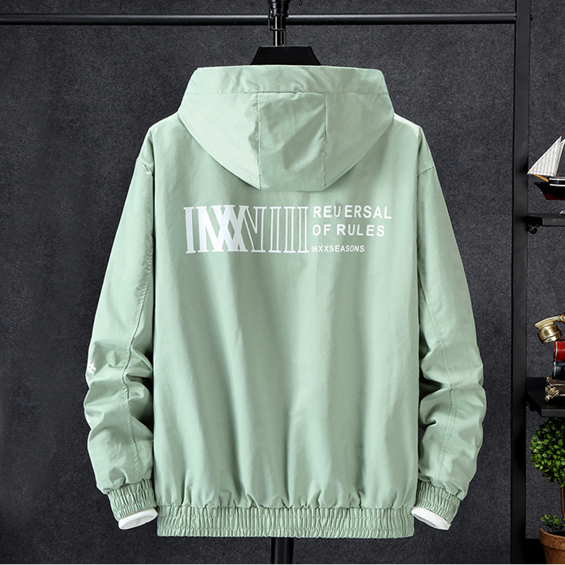 2020 fashion jacket SpringAutumn men's new hooded with letter Windbreaker fashion men's outerwear T200502