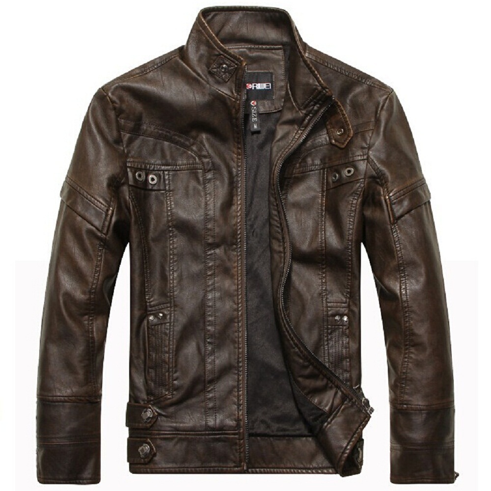 aichAng Motorcycle Leather Jackets Men Autumn Winter Leather Clothing Men Leather Jackets Male Business casual Coats T200502
