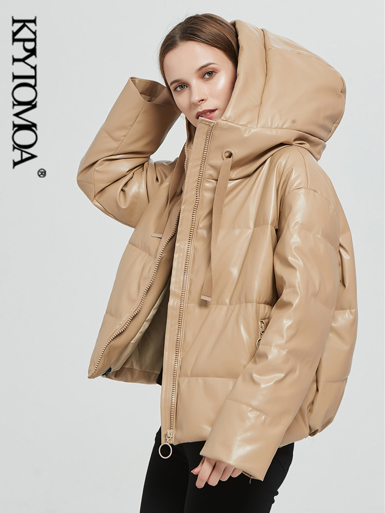 KPYTOMOA Women Fashion Thi Warm Faux Leather Padded Jaet Coat Vintage Long Sleeve Oversized Parka Female Outerwear Chic Tops, As picture
KPYTOMOA Women Fashion Thi Warm Faux Leather Padded Jaet Coat Vintage Long Sleeve Oversized Parka Female Outerwear Chic Tops, As picture