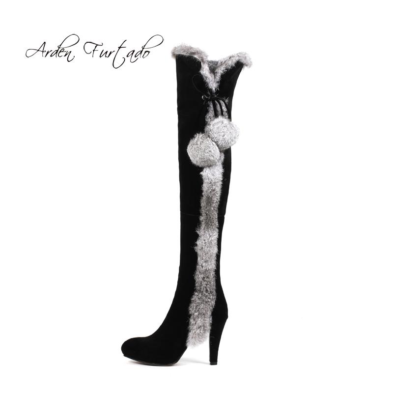 Arden Furtado 2020 winter stilettos high heels 9cm over the knee boots real fur long boots plush fashion women's shoes new, Black
Arden Furtado 2020 winter stilettos high heels 9cm over the knee boots real fur long boots plush fashion women's shoes new, Black