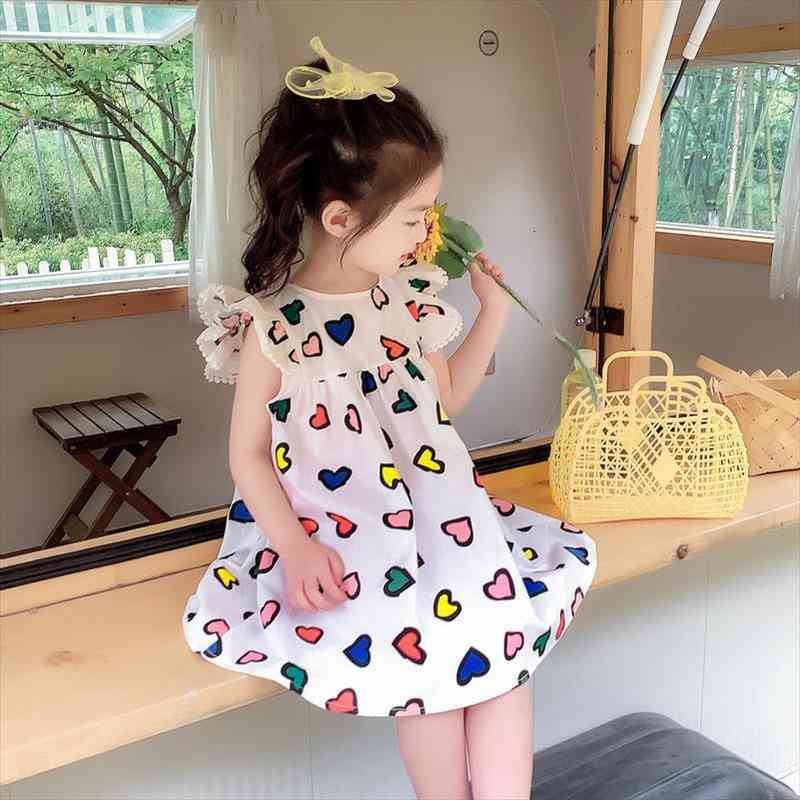 girls flying sleeve love dress princess summer childrens wear toddler girl casual clothes, Red;yellow
girls flying sleeve love dress princess summer childrens wear toddler girl casual clothes, Red;yellow