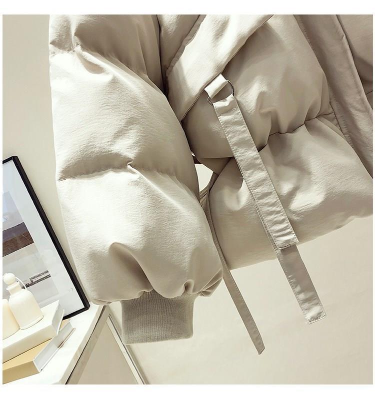 8 Solid Colors Cotton Parkas Womens Outwear Korean Style Autumn Winter Oversized Coats Jacket Womens Clothing 201026