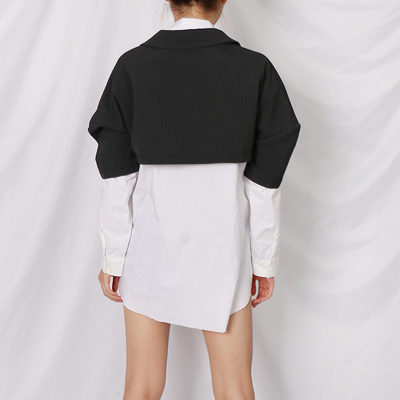 2021 Fashion New Collar Inlaid Woman Long-glove Shirt Winter 2 Piece Blazer Tops Ladies Streetwear Fall Z8re, Black
2021 Fashion New Collar Inlaid Woman Long-glove Shirt Winter 2 Piece Blazer Tops Ladies Streetwear Fall Z8re, Black