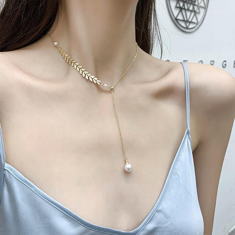 Trendy Women Fairy Willow Leaf Chokers Necklaces Gold Color Pearl Pendant Necklaces For Female Girlfriend Anniversary Jewelry1
Trendy Women Fairy Willow Leaf Chokers Necklaces Gold Color Pearl Pendant Necklaces For Female Girlfriend Anniversary Jewelry1
