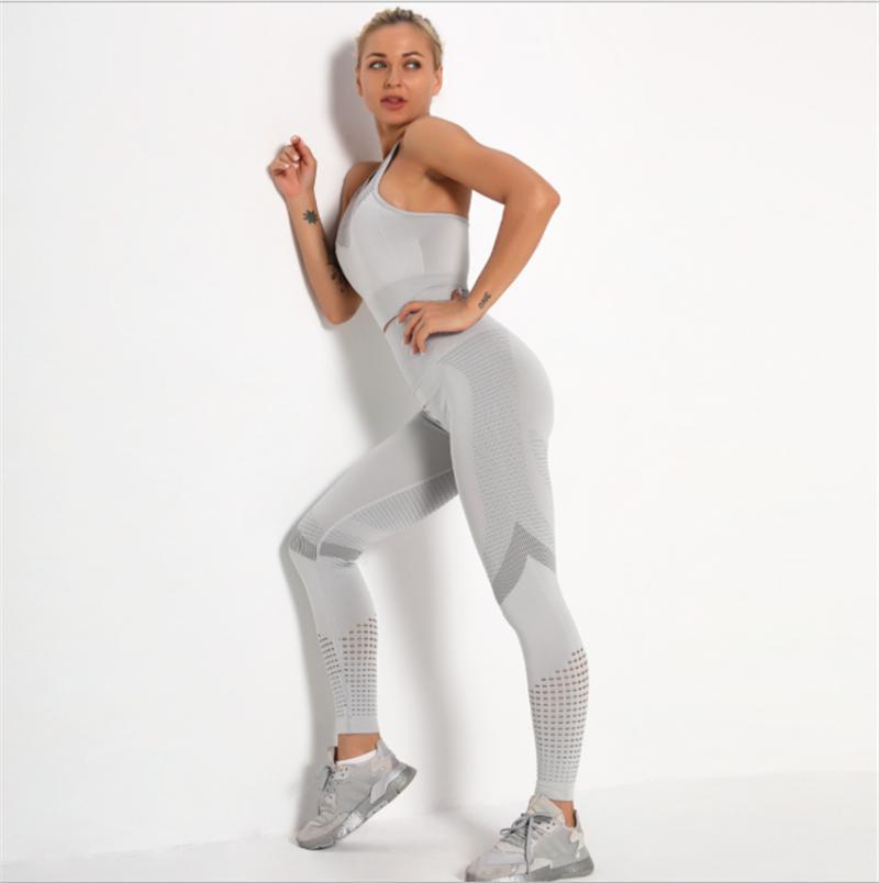 Quick-drying yoga vest suit professional sports running seamless tight fitness pants hollow female bra set DS511, White bra set
Quick-drying yoga vest suit professional sports running seamless tight fitness pants hollow female bra set DS511, White bra set