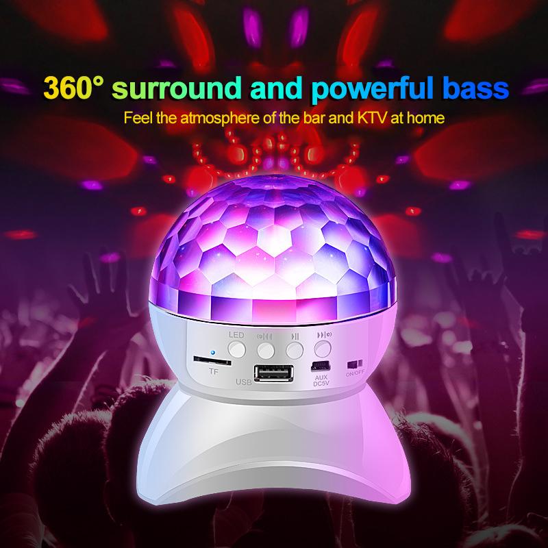 Bluetoth Speaker Metal Flash Light Party Speaker Disco Ball Lights LED Flashing Light TF FM AUX Music Projector For KTV
Bluetoth Speaker Metal Flash Light Party Speaker Disco Ball Lights LED Flashing Light TF FM AUX Music Projector For KTV